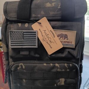 ArcEnCiel Tactical Messanger Black Camouflage Men's Backpack
